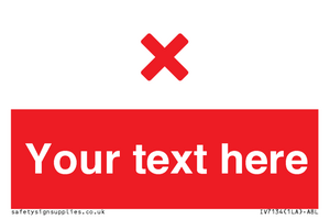 Custom red background, red cross sign